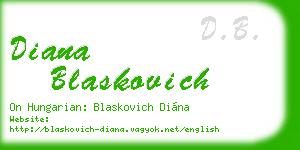 diana blaskovich business card